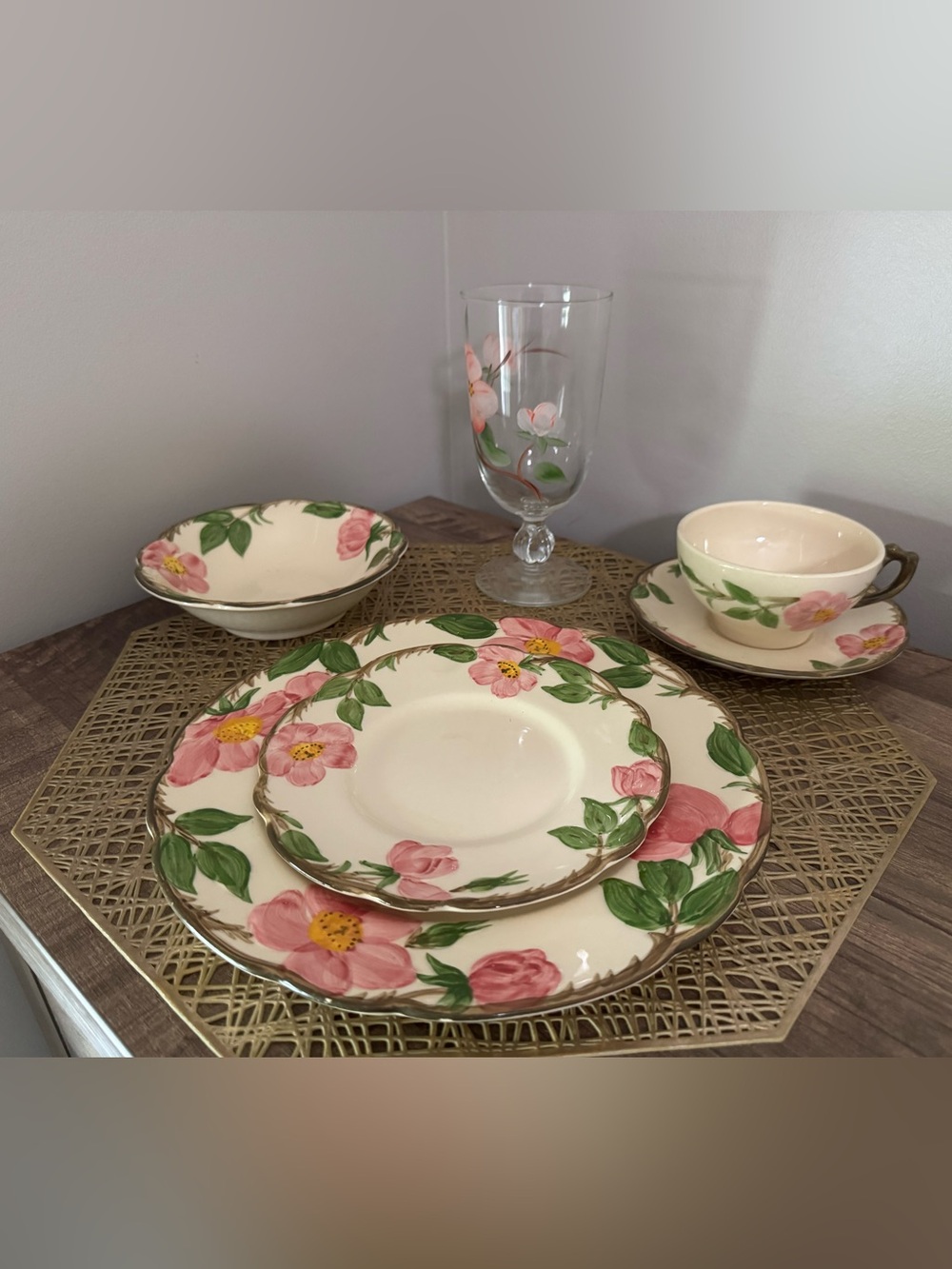 Franciscan Desert Rose Hand Painted Earthenware 6-piece place setting